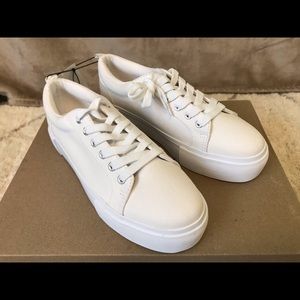 white platform sneakers